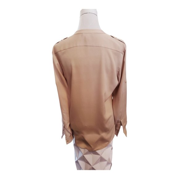 Calvin Klein Blouse with Roll-Up Sleeves - Size Medium - Picture 7 of 11
